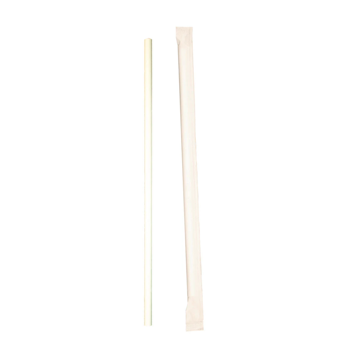 7.75" White Paper Straw 1