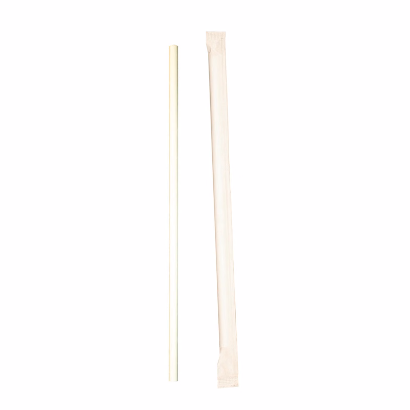 10.25" White Paper Straw