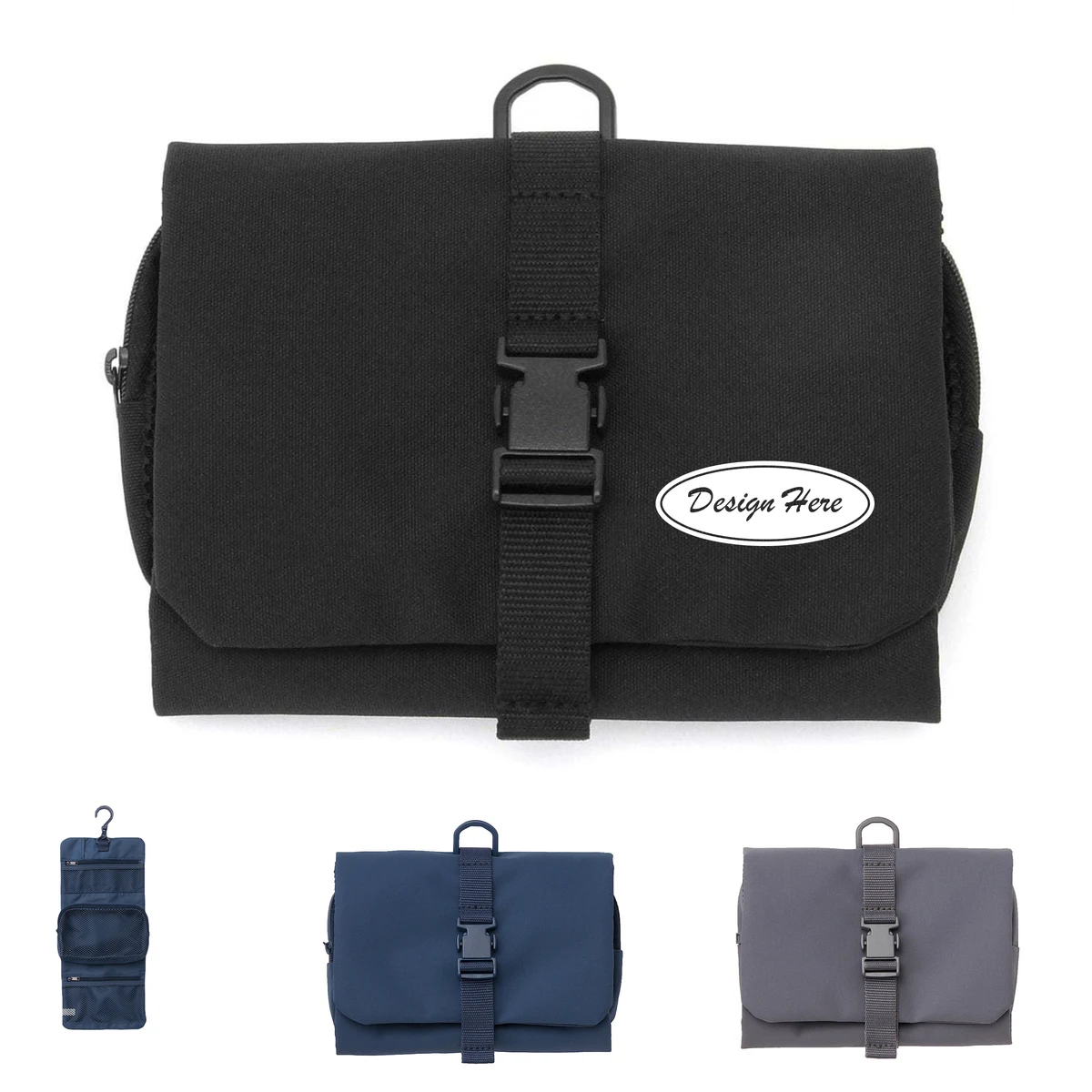 Compact Polyester Toiletry Organizer with Mesh 1