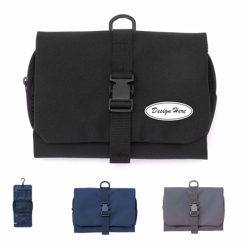 Compact Polyester Toiletry Organizer with Mesh