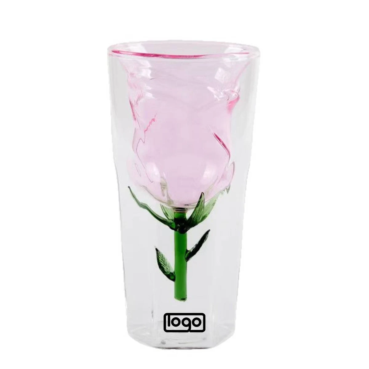 7 oz High Borosilicate Rose Glass 1