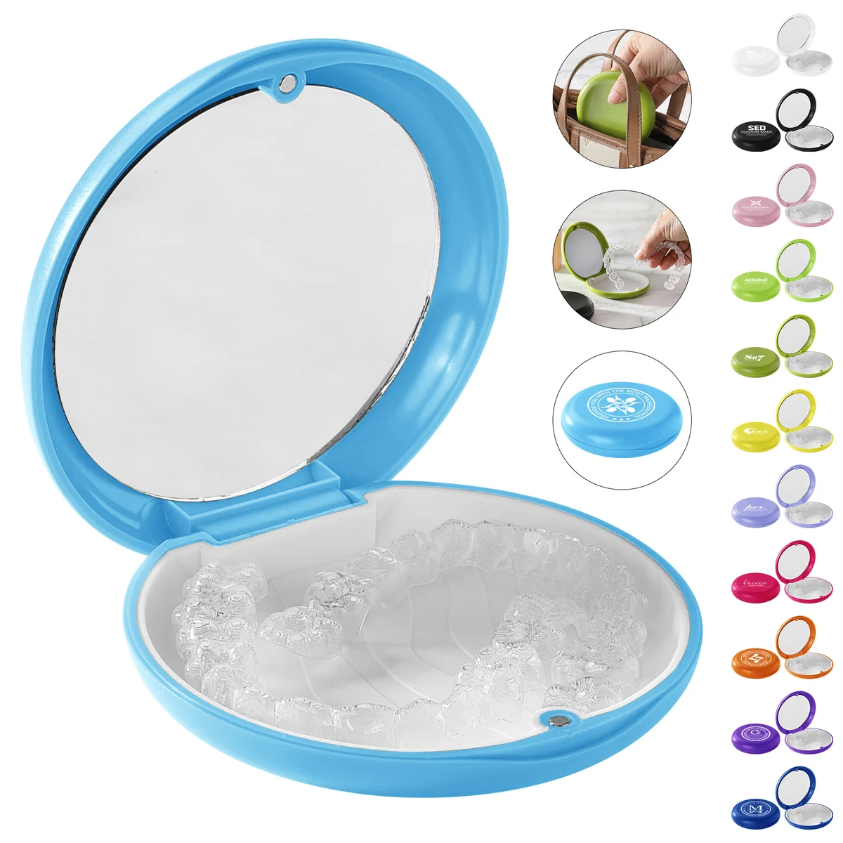 Dental Brace Storage Box With Mirror 1