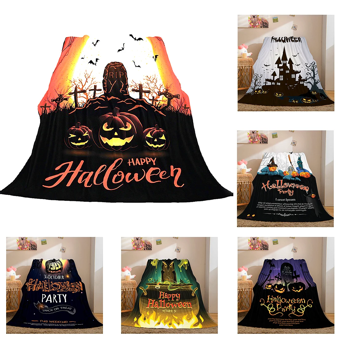 280g /Gsm Halloween Gift Blanket 1