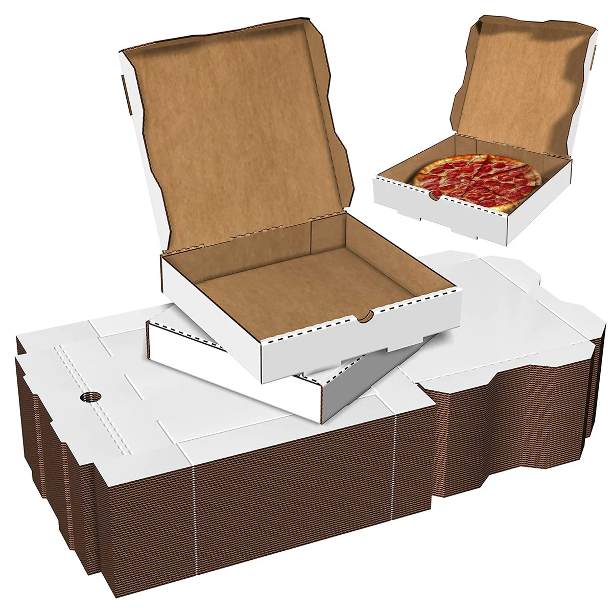 White Cardboard Pizza Boxes 1