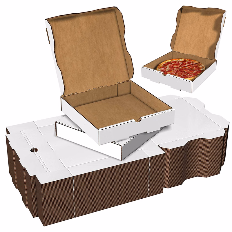 White Cardboard Pizza Boxes