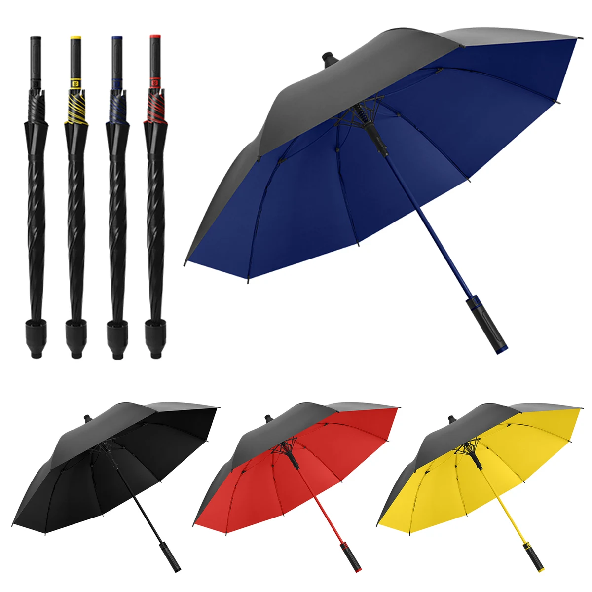 Large Long Handle Waterproof Cover Straight Pole Umbrella 1