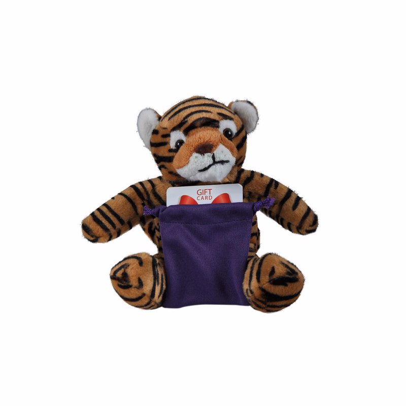 soft plush Tiger with gift card sack