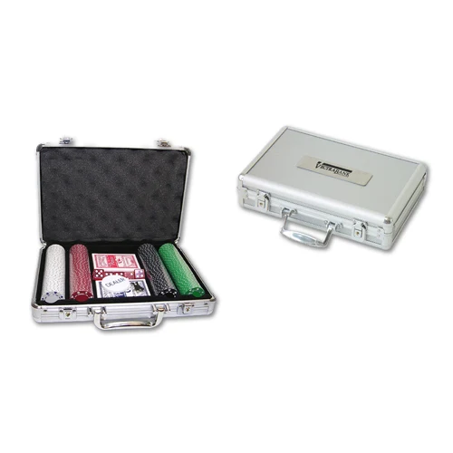 200 Piece Suit Chips with Aluminum Poker Set 1