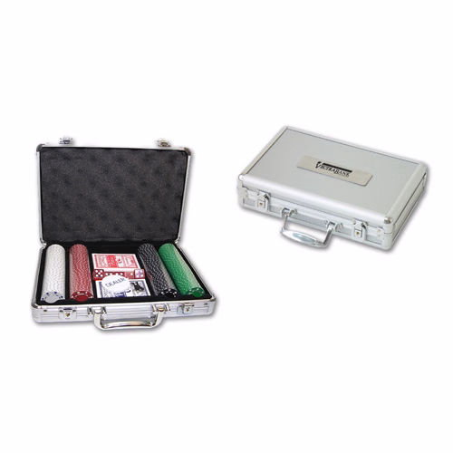 200 Piece Suit Chips with Aluminum Poker Set