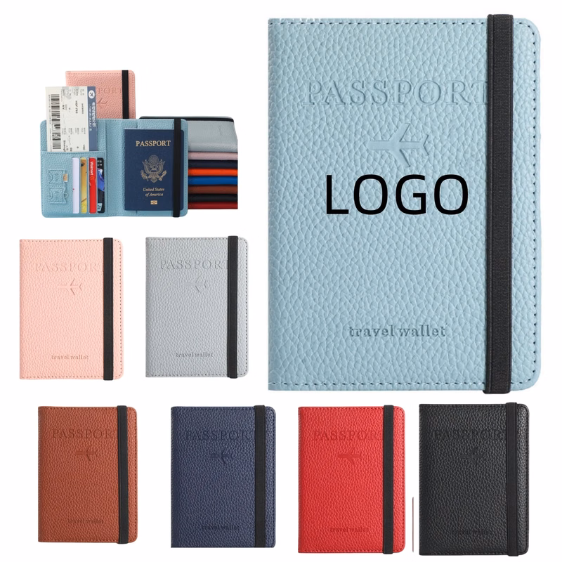 Passport Wallet Multi-Pocket Elastic ID Holder