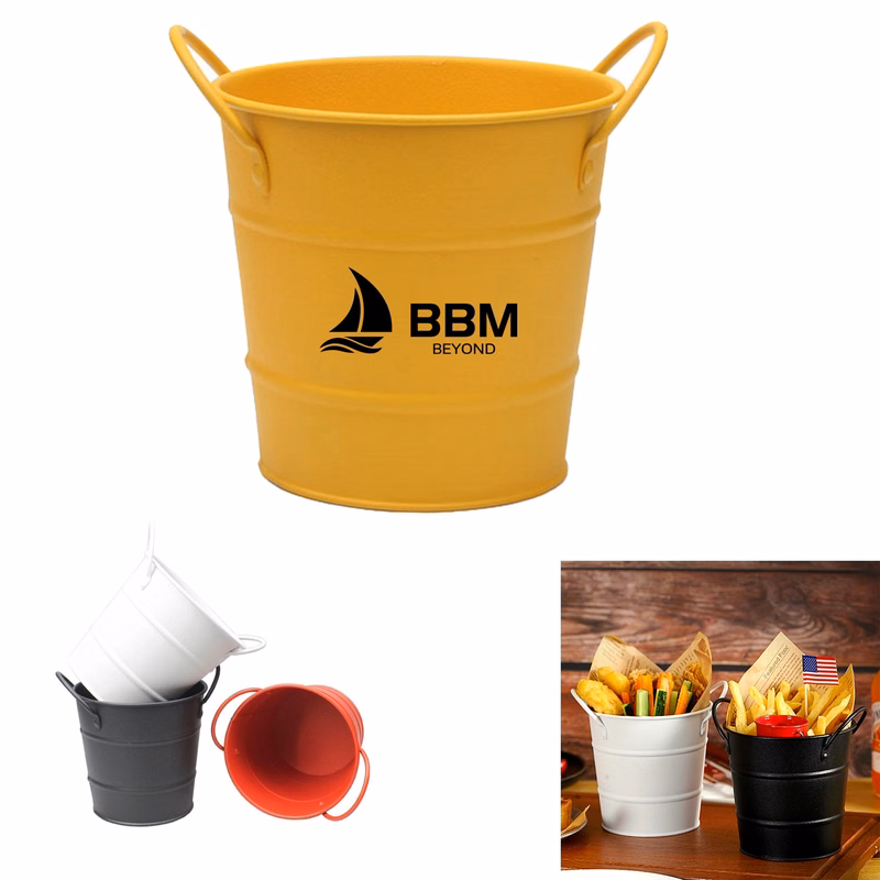 Mini Iron Double Handle Fries Bucket