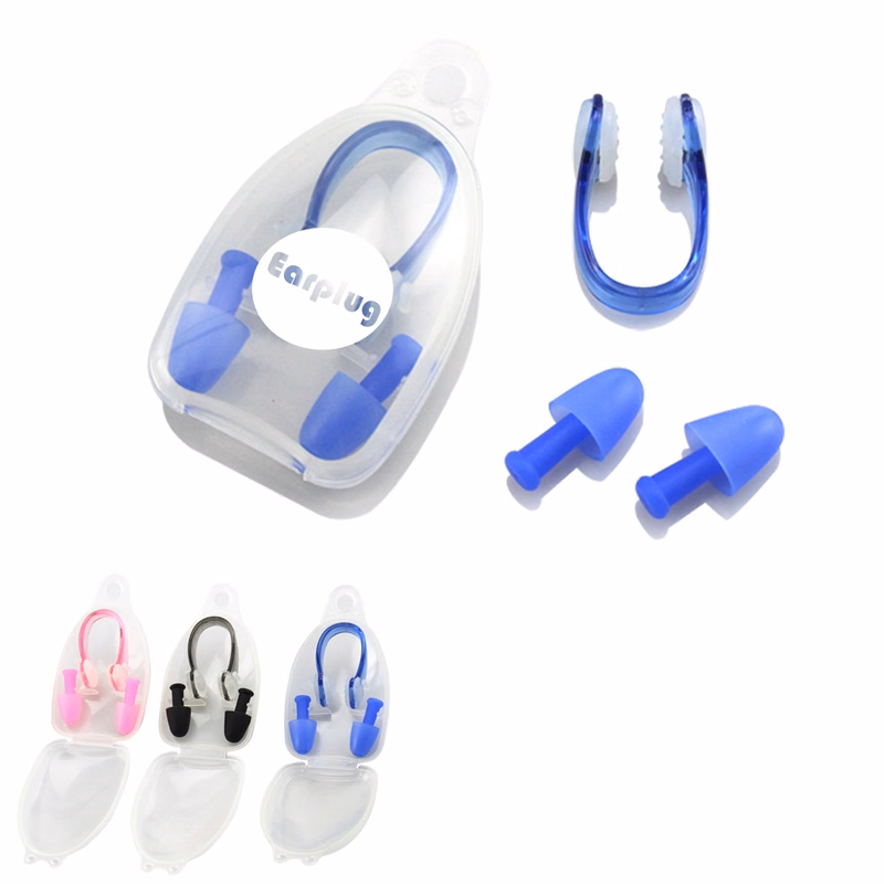 Swimming Silicone Ear Plugs and Nose Clip Set