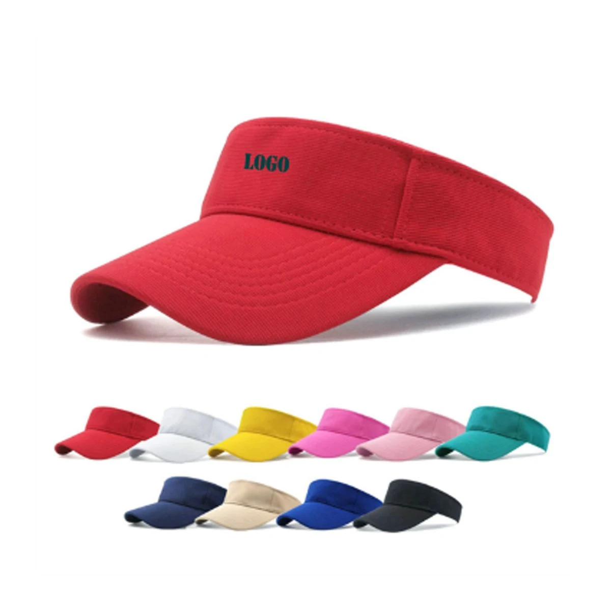 Customizable 100% Cotton Sun Visor Hat for Outdoor Events 1