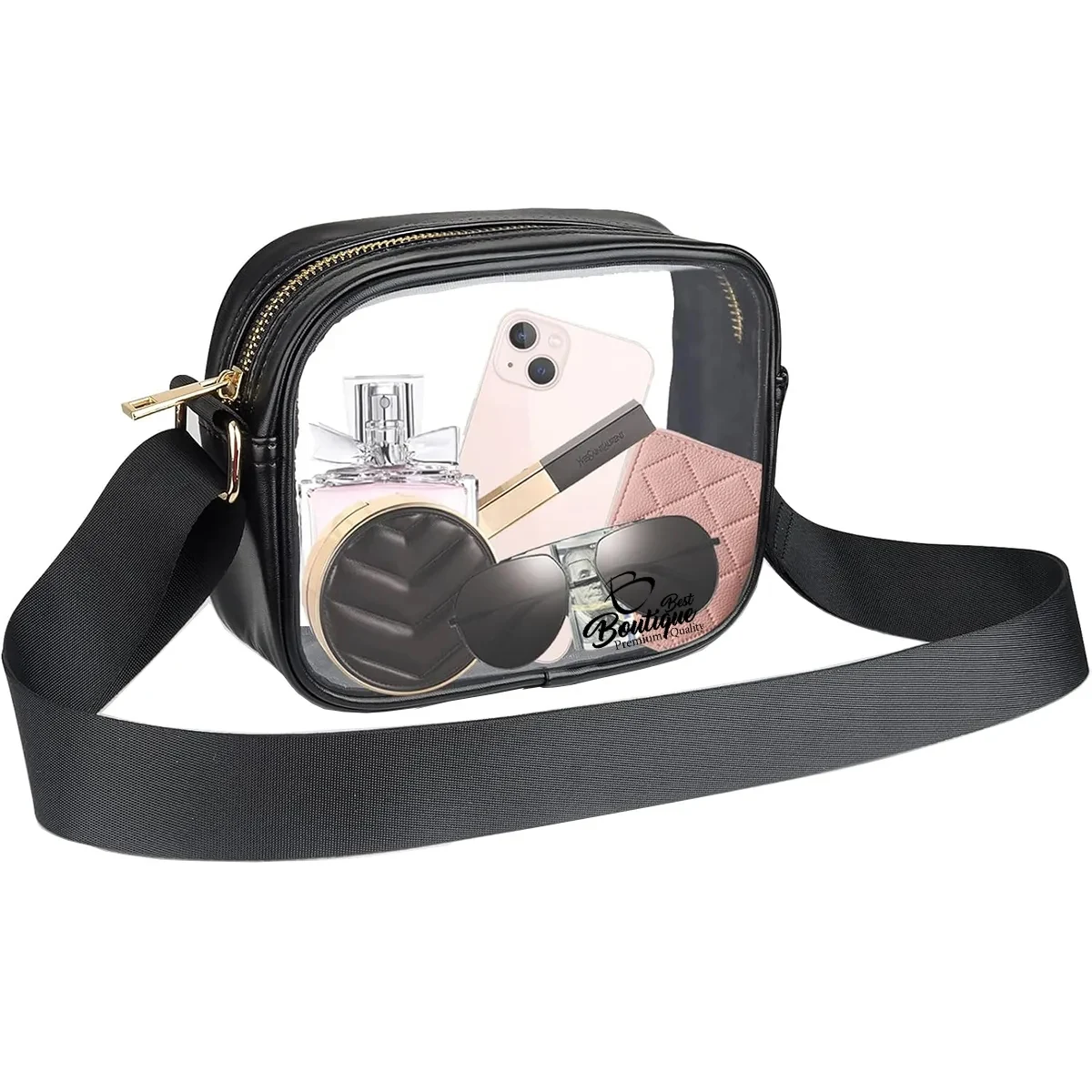 Custom Concerts Sports Events Festivals Clear Crossbody Bag 1