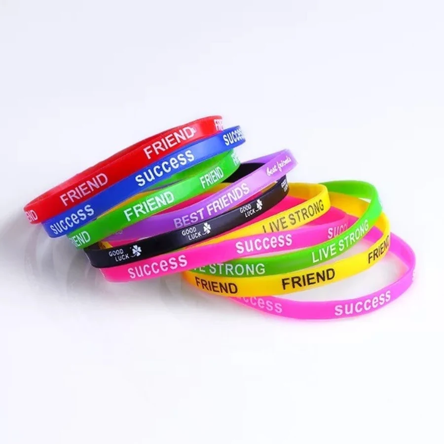 Solid Colored Silicone Wristband - 1/4" band 1