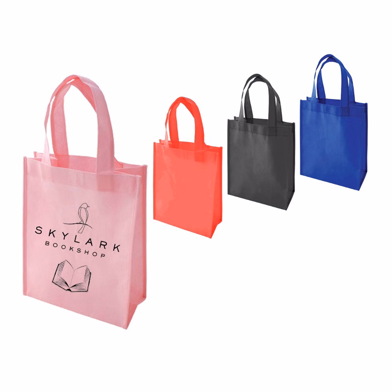 8"W x 10"H x 4.25"D Non-Woven Mini Gift Tote Bag