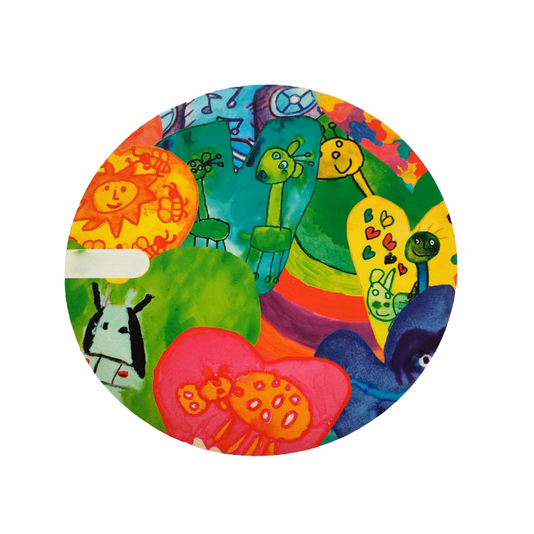 Custom 8" Round Thermal Mouse Pad