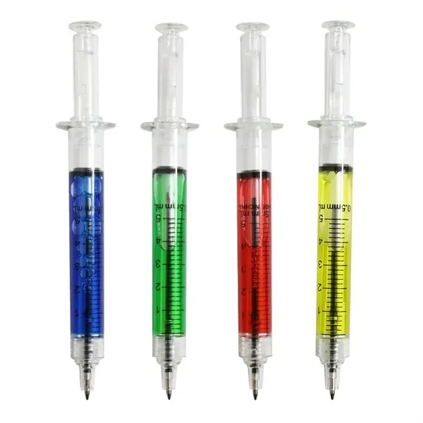 Custom Syringe Ballpoint Pen, 4.92 Length — Healthcare Professional Gift, custom pen with logo imprint 1