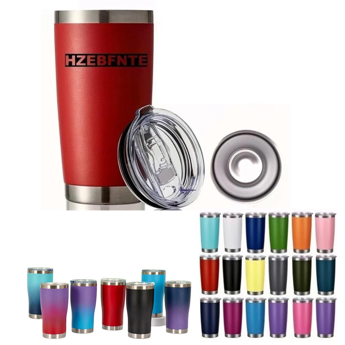 20 Oz Double Wall Vacuum Stainless Steel Tumbler With Lid 1
