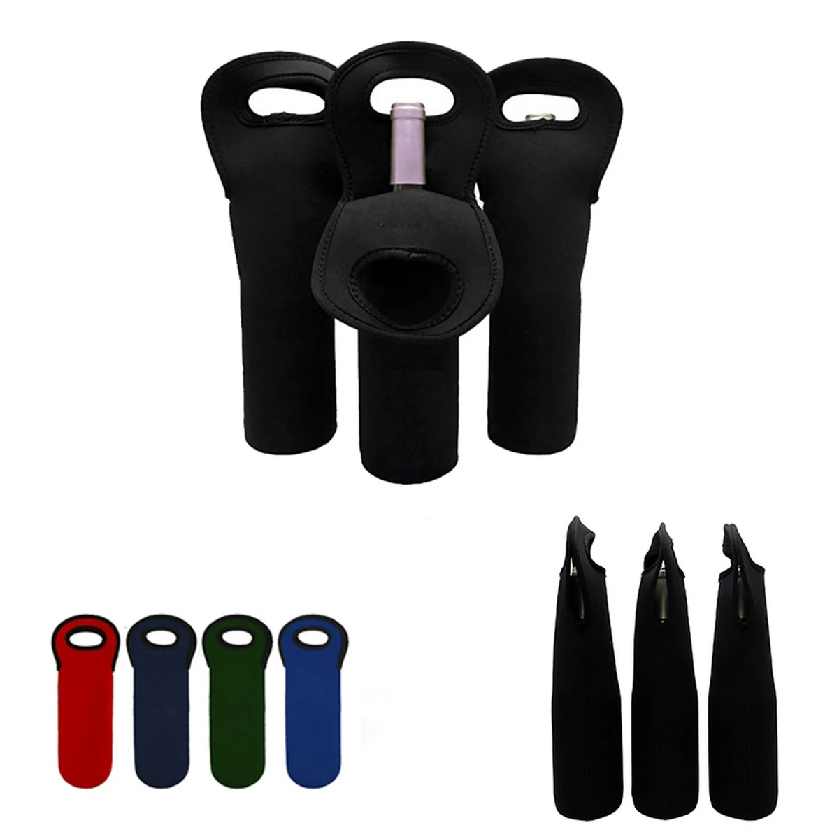 Neoprene Single Wine Bottle Cooler Carrier 1
