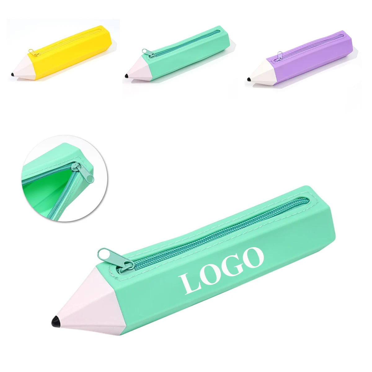 Pencil Shaped Silicone Pencil Pouch 1