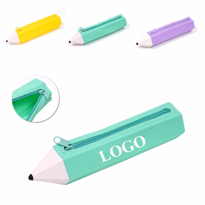 Pencil Shaped Silicone Pencil Pouch