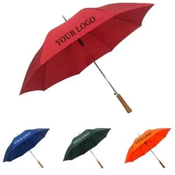 OVIDA Custom 23" Straight Wooden Handle Umbrella 1