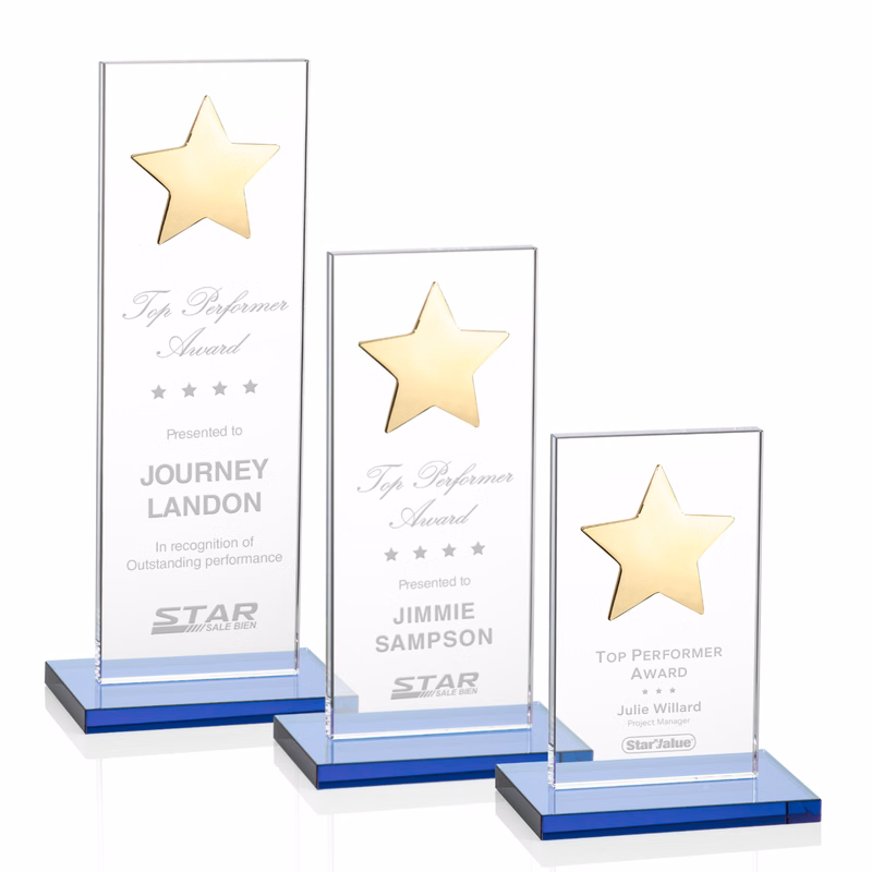 Dallas Star Award - Sky Blue/Gold