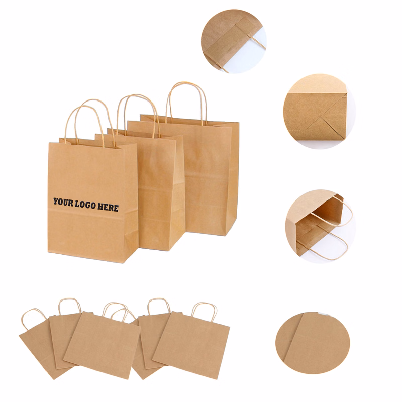 Double-cup Kraft Paper Handbag