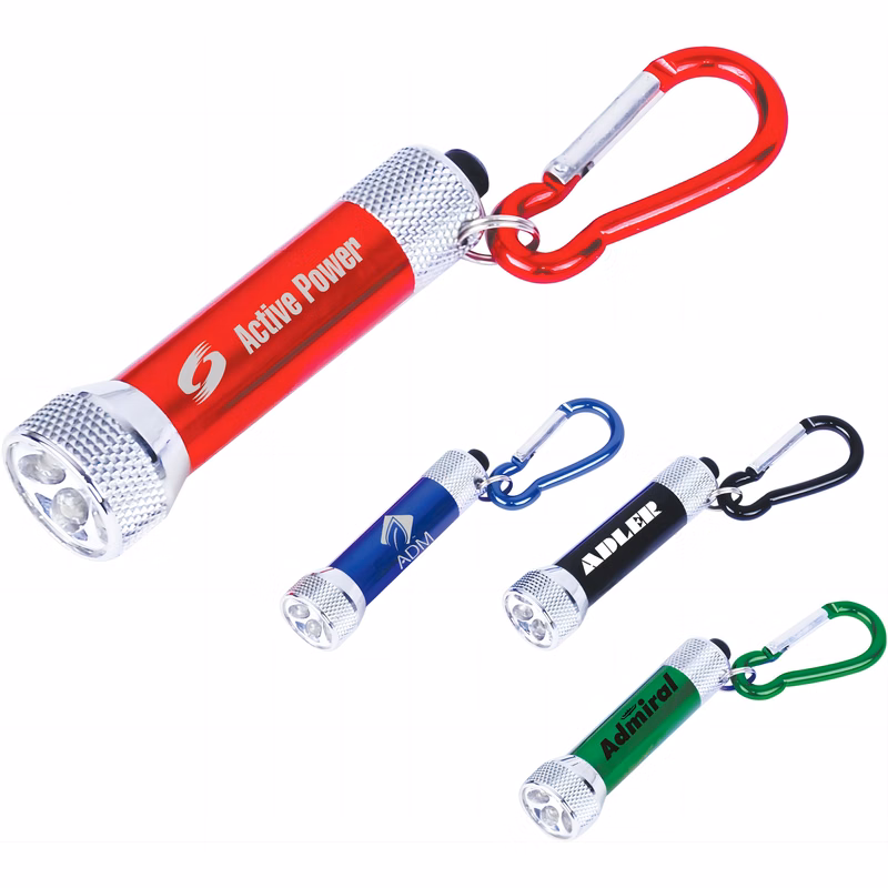 5 LED fashlight with carabiner for easy carrying