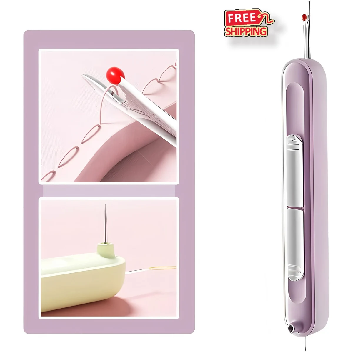 Purple Dual-Head Sewing Tool Threader and Stitch Remover for Tailors Wholesale 1