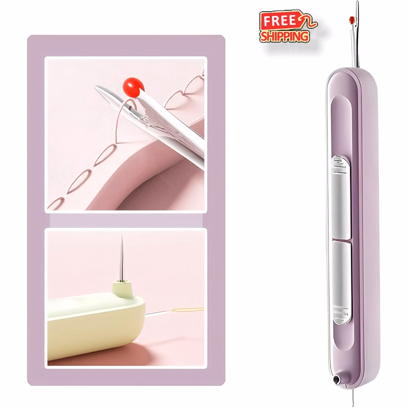 Purple Dual-Head Sewing Tool Threader and Stitch Remover for Tailors Wholesale