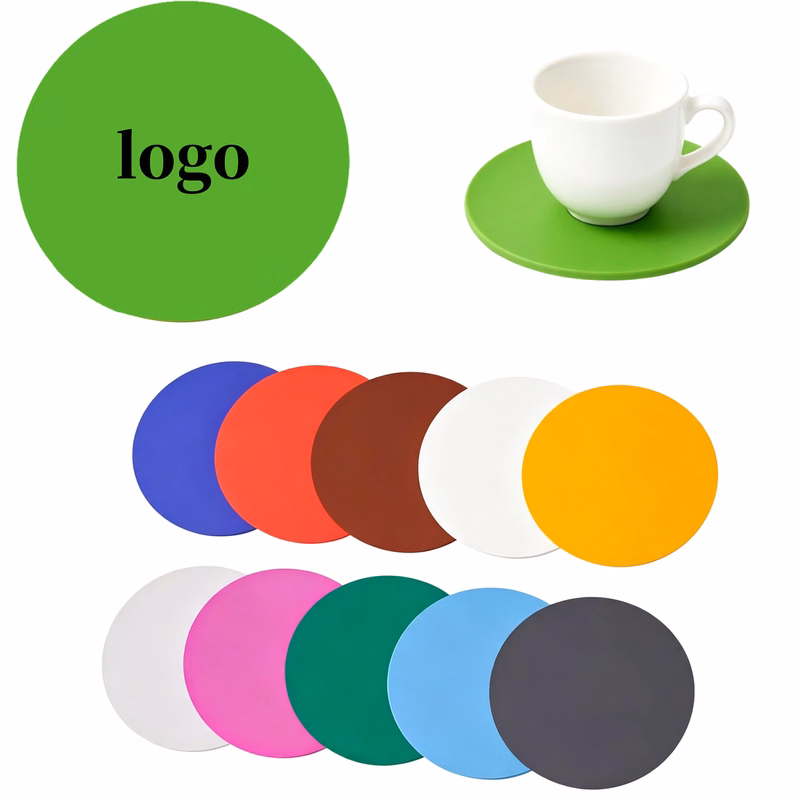 Custom Logo Round Soft PVC Drink Coaster