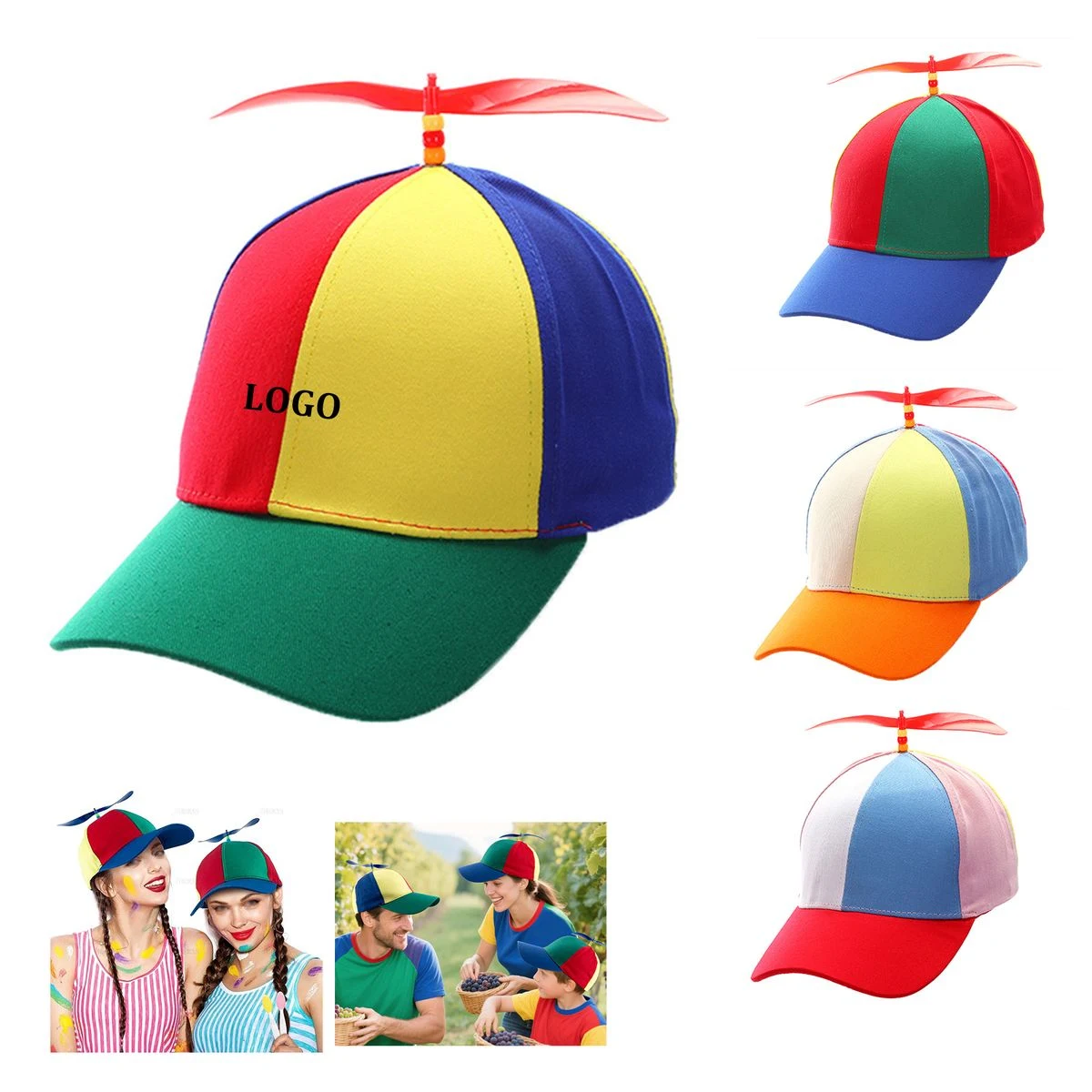 Rainbow Propeller Hat 1