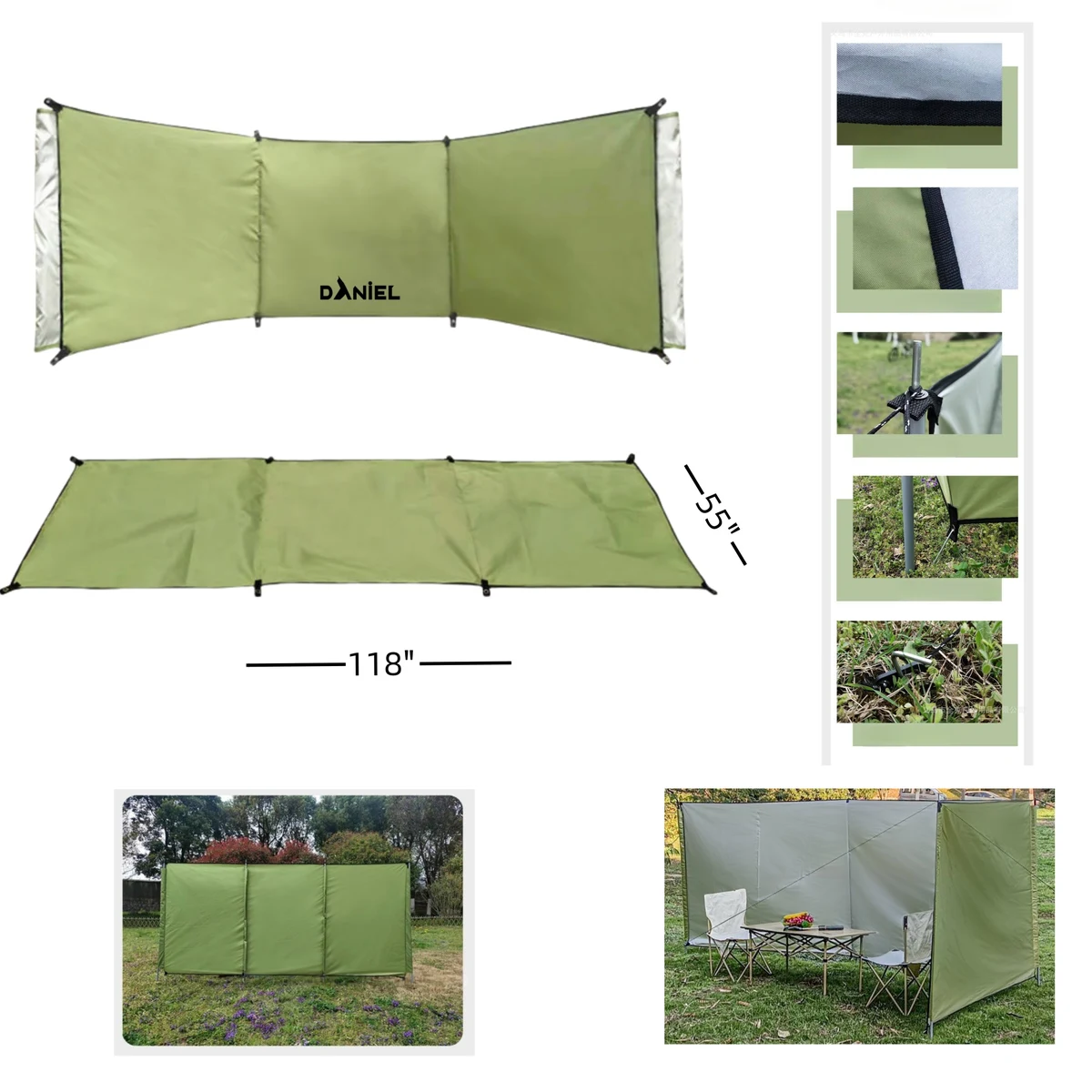 118" x 55" Outdoor Wind Protection 1