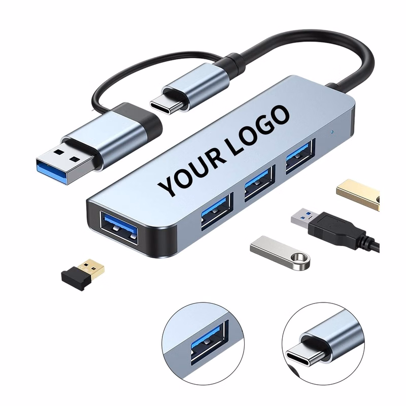 USB Hub Aluminum Alloy 3.0 and Type C