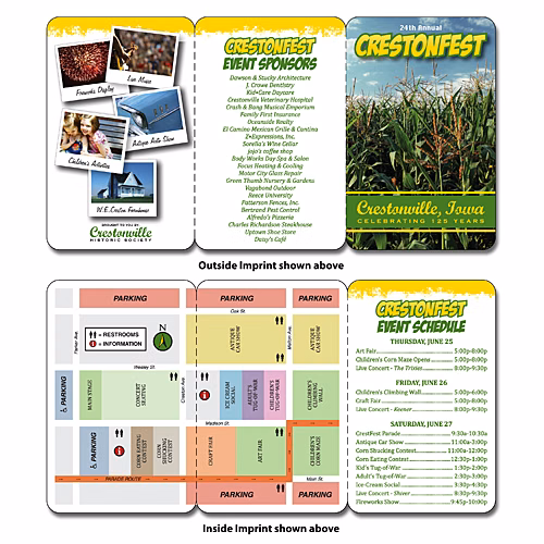 Laminated Wallet Card - 6.75x3.5 (Flat Size) Triple-Fold - 14 pt.