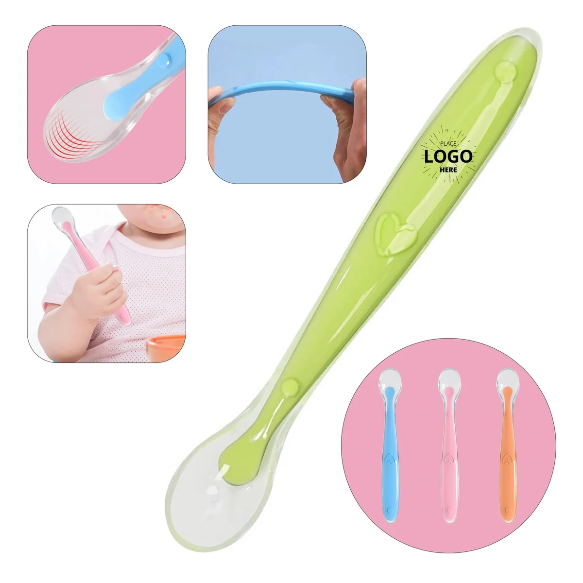 Silicone Baby Feeding Spoon 1