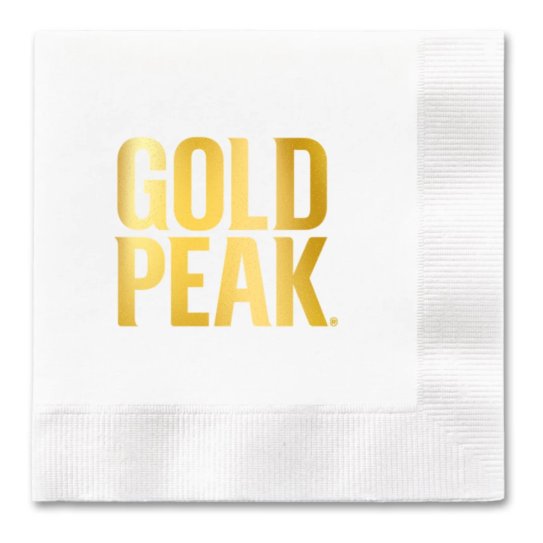 Foil Stamped 3-Ply White Dinner Napkin - 1/4 Fold 1