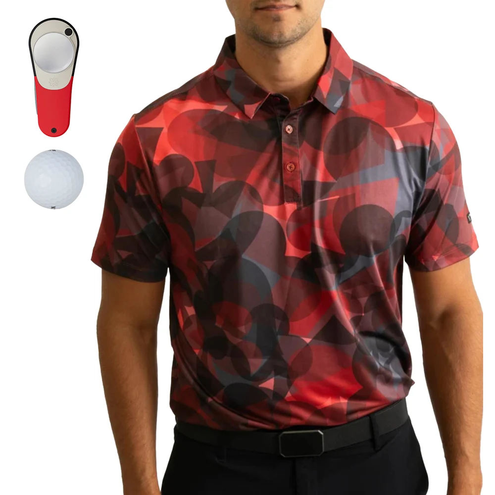 YATTA Golf® Freedom Men's Polo Shirt, Srixon® Golf Balls & Pitchfix® Icon Divot Tool Gift Set 1