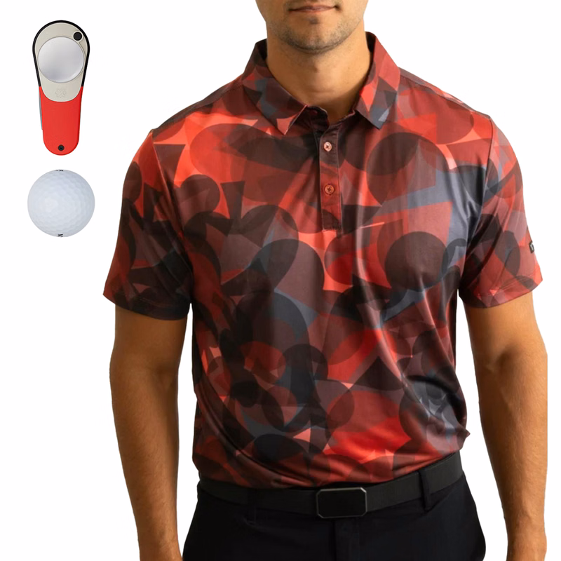 YATTA Golf® Freedom Men's Polo Shirt, Srixon® Golf Balls & Pitchfix® Icon Divot Tool Gift Set
