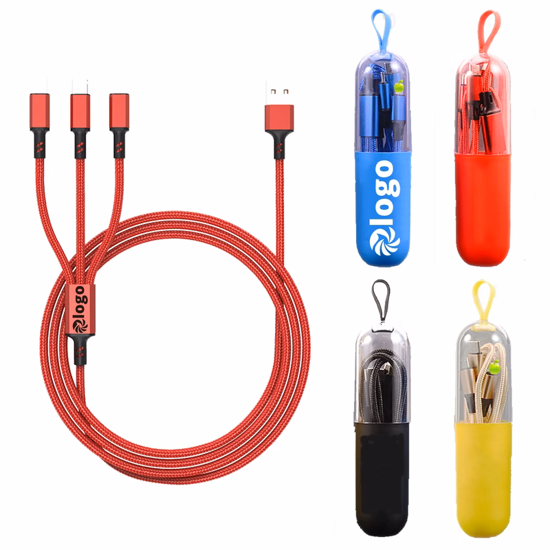Custom 3 in 1 Multi USB Charging Cable Gift Packaging