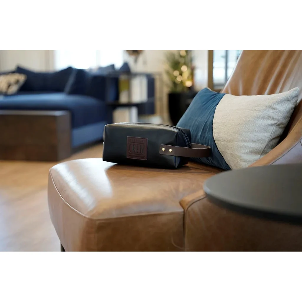 Vegan Leather Dopp Kit with Patch 1