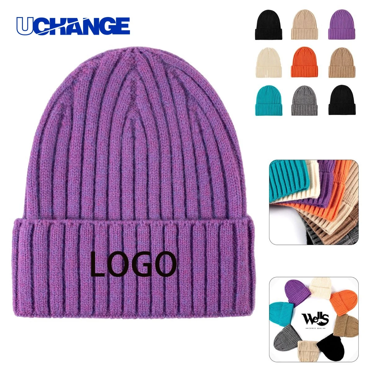 Neutral Knit Beanie Hat 1