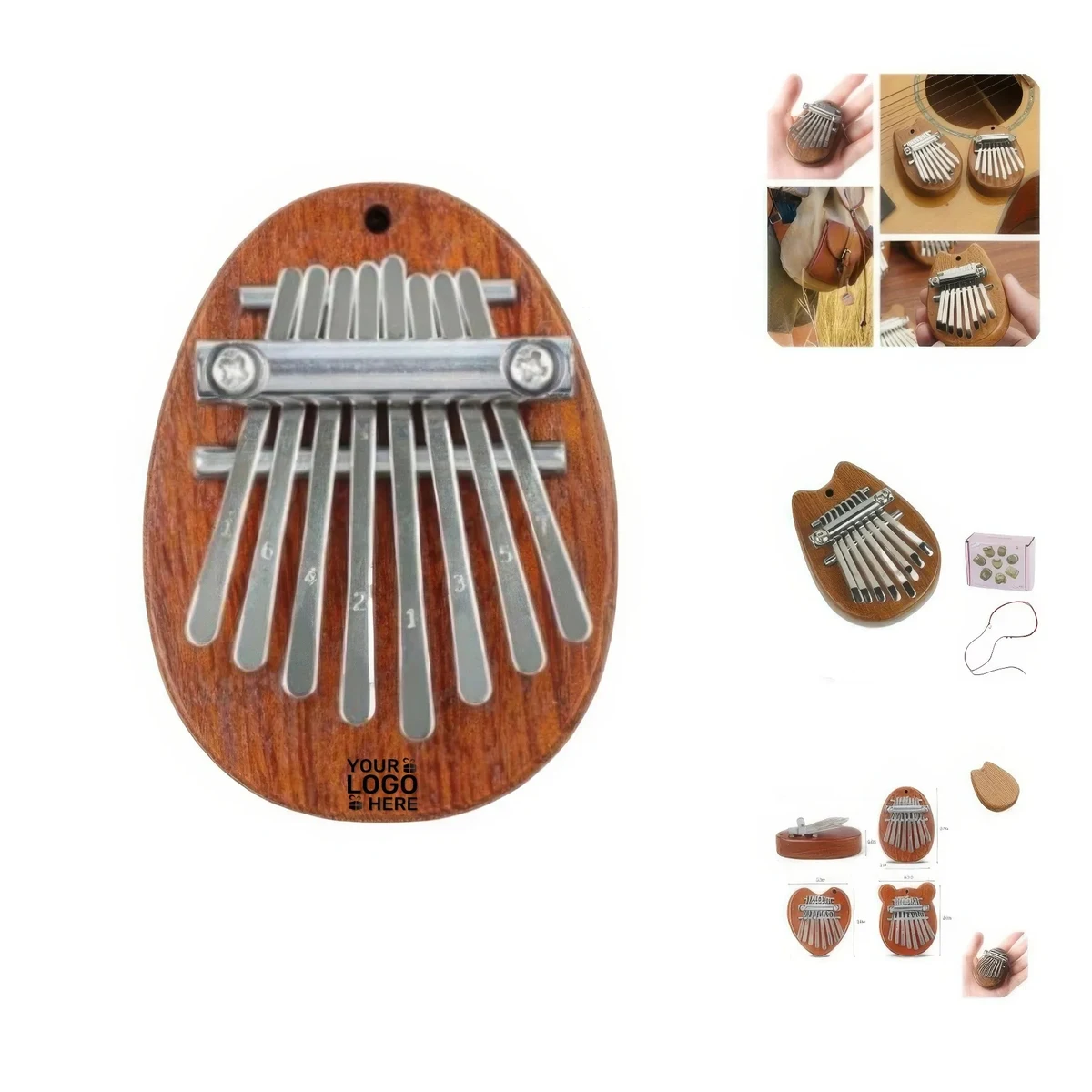 8 Key Mini Solid Wood Kalimba Finger Piano 1