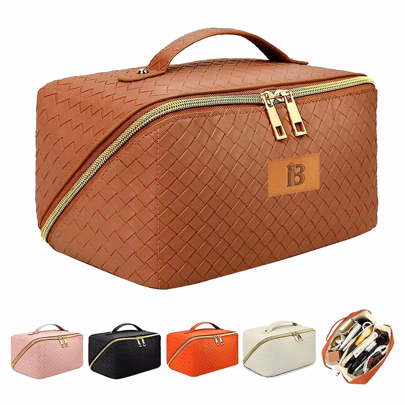 Portable PU Leather Makeup Bag