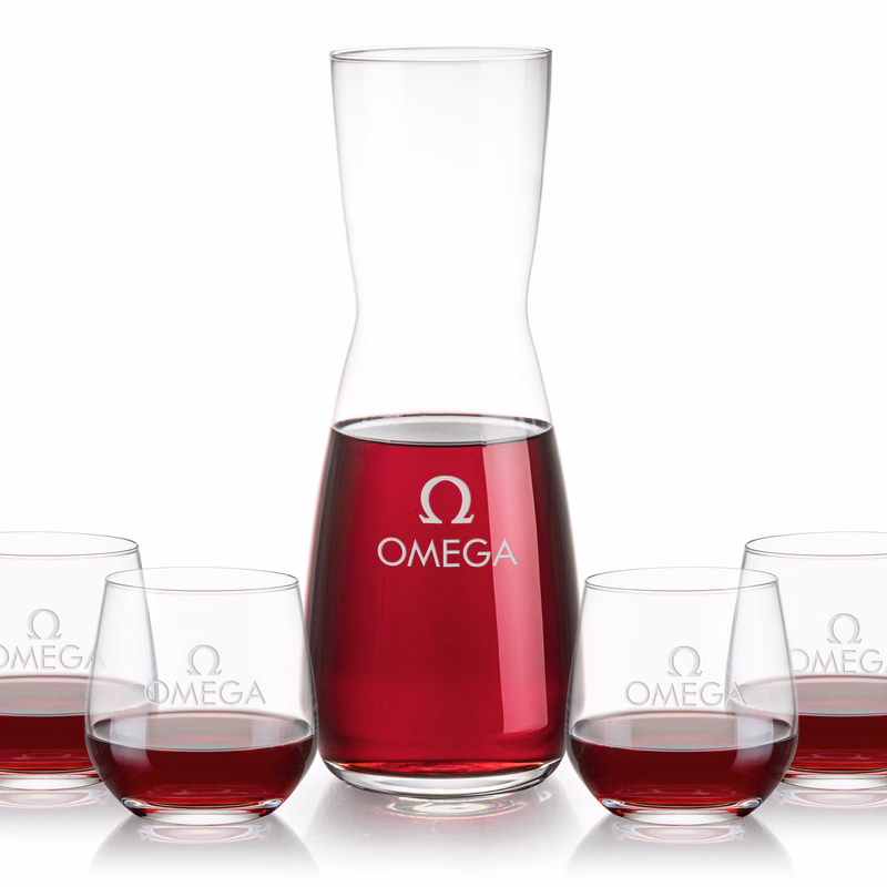 Mason Carafe & Garland Stemless Wine