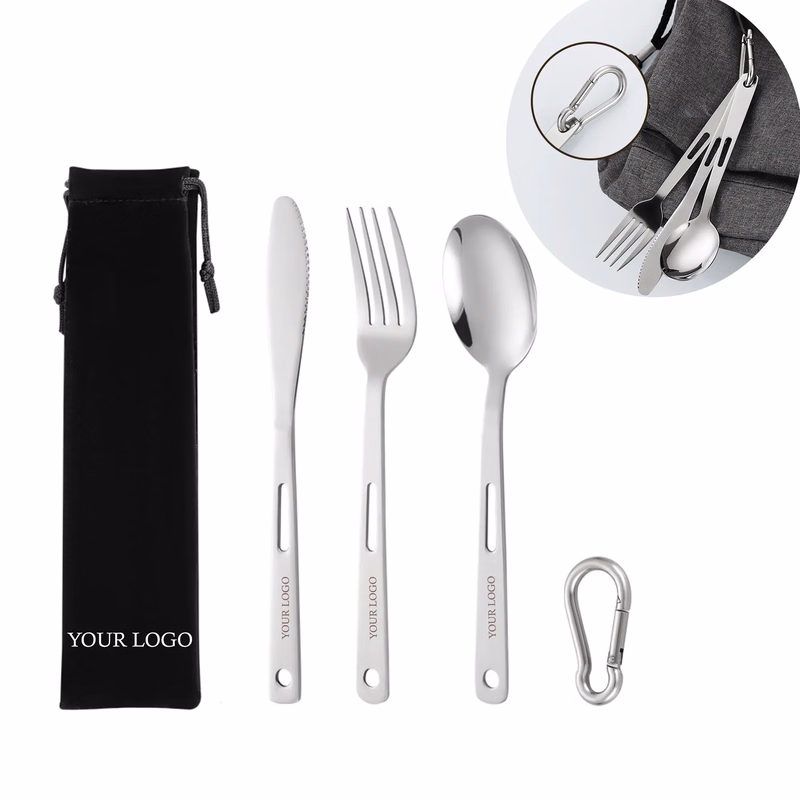 Stainless Steel Knife, Fork and Spoon Tableware Set, Portabl