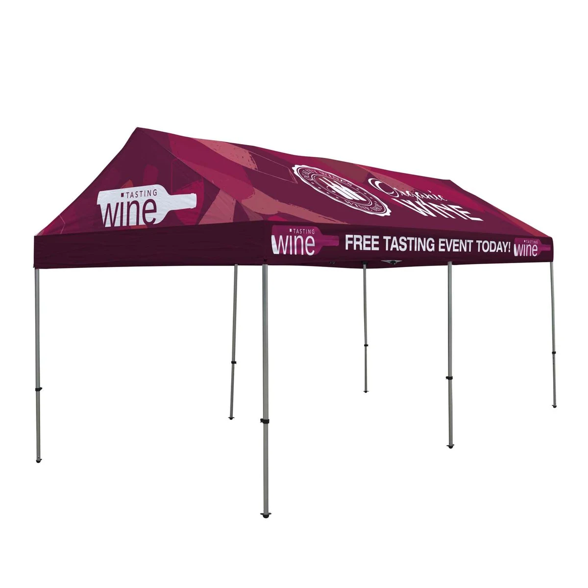 10' x 20' Premium Gable Tent Kit (Dye Sub Full-Color Full-Bleed) 1