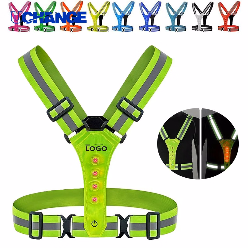 LED Light Reflective Safety Vest